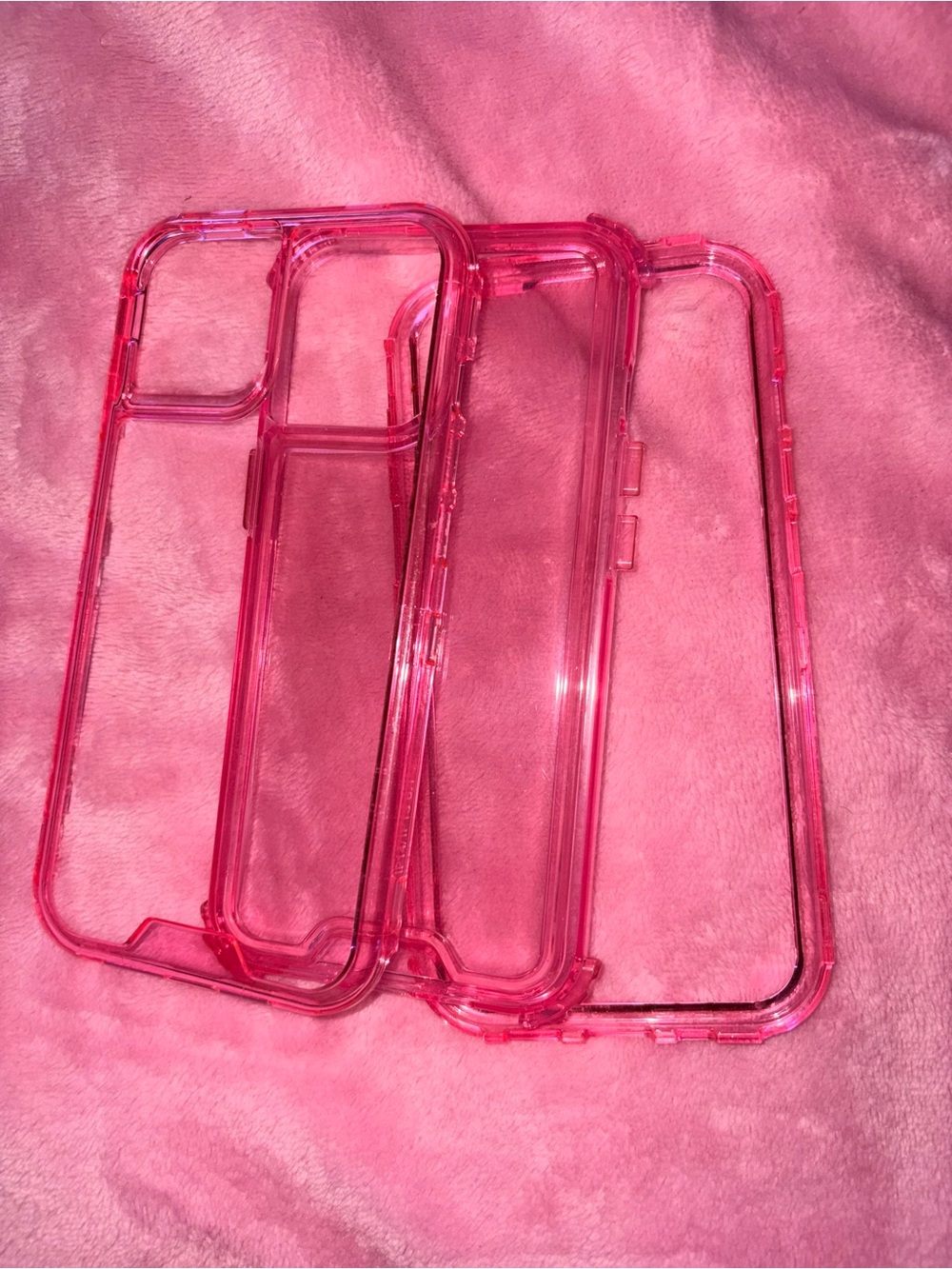 Clear Pink Protective Phone Case - Shock Absorbent